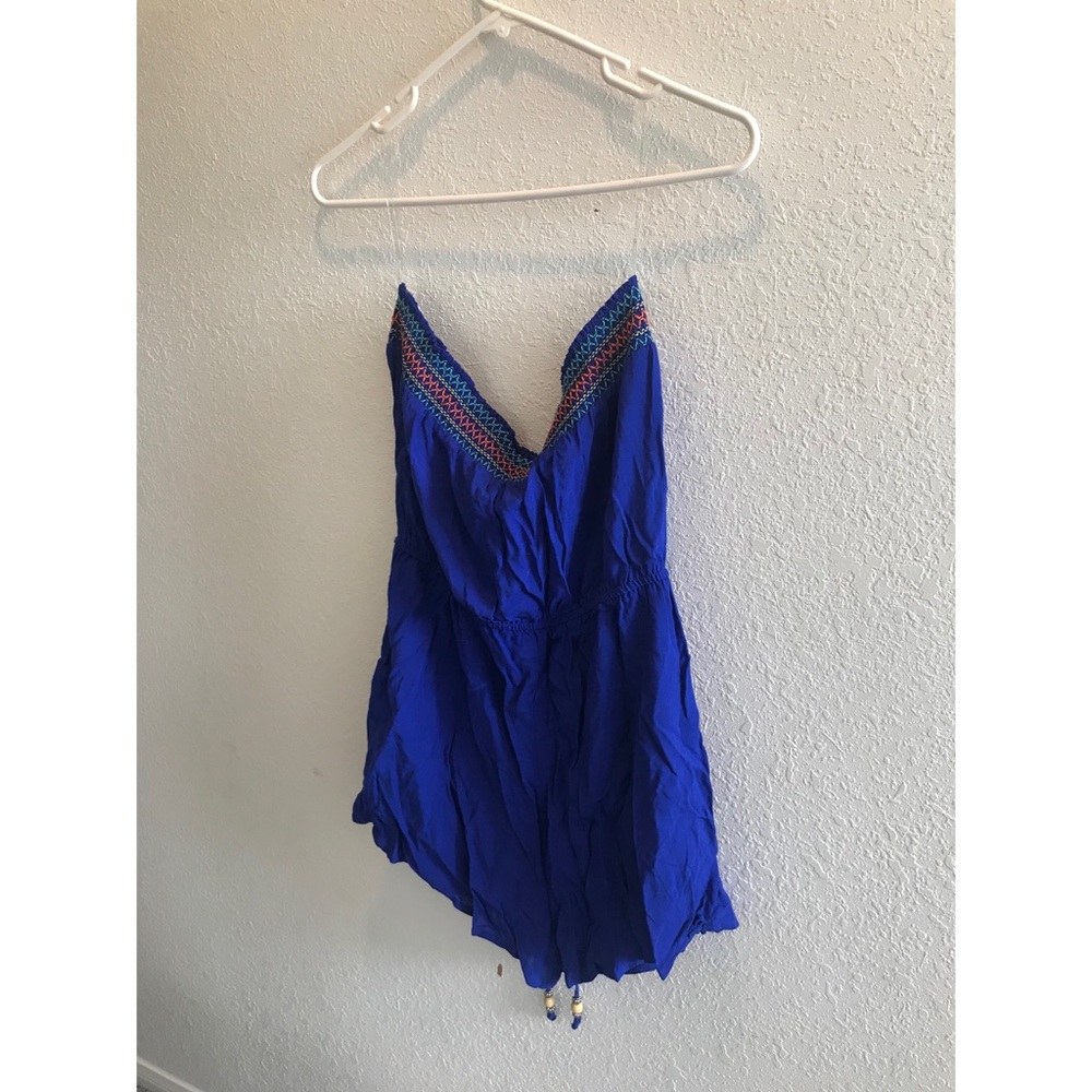Macy’s bebop blue romper